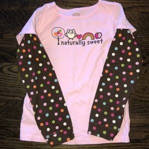 🦋Girls Pink and Brown Long Sleeve Shirt🦋Size6x
